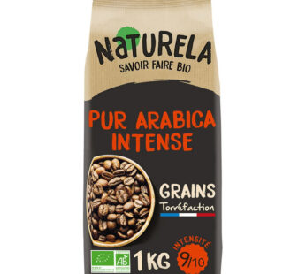 NATURELA – Café en grain pur arabica N°9 bio Grand Format 1kg