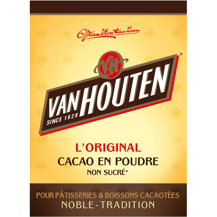 VAN HOUTEN Pur cacao en poudre non sucré (255g)