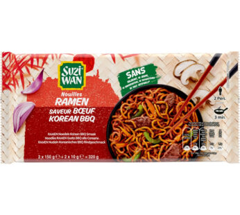 SUZI-WAN – Nouilles ramen saveur boeuf Korean BBQ 2x160g (320g)