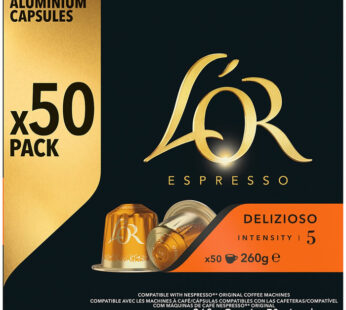 L’OR Espresso – Capsules de café delizioso N°5 Grand Format (50 capsules)