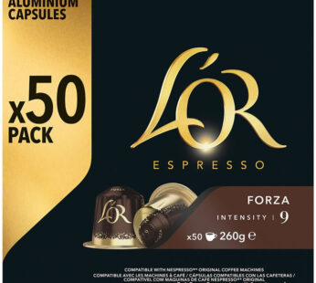 L’OR Espresso – Capsules de café fort N°9 Grand Format (50 capsules)