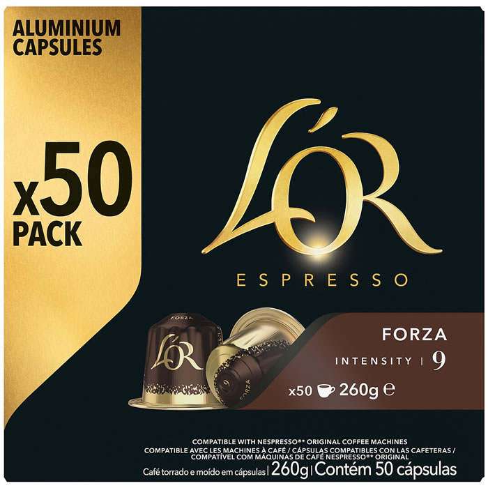L'OR Espresso - Capsules de café fort N°9 Grand Format (50 capsules)