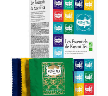 KUSMI TEA Les Essentiels Bio – Coffret de thés et infusions aromatisés (24 sachets, 48g)