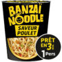 BANZAI NOODLE - Nouilles saveur poulet - 67 g