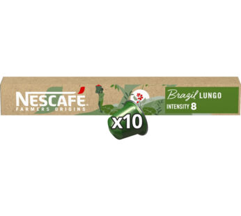 NESCAFE Farmers Origins – Capsules de café allongé du Brésil N°8 (10 capsules)