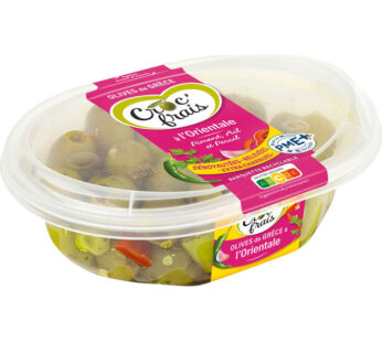 CROC&rsquo; FRAIS Les Apéritives – Olives dénoyautées à l&rsquo;orientale 200g
