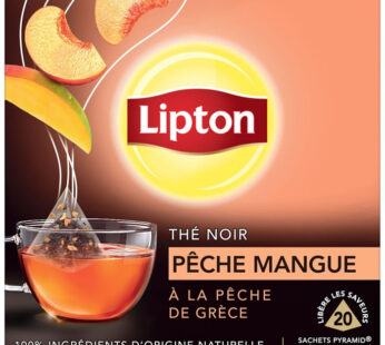 LIPTON Thé noir pêche & mangue (34g)