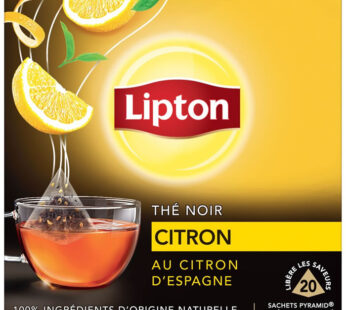 LIPTON Thé noir au citron (20 sachets, 34g)