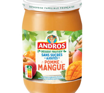 ANDROS – Dessert pomme mangue sans sucres ajoutés 650 g