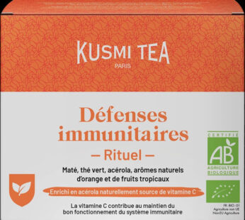 KUSMI TEA – Rituel défenses immunitaires thé vert et maté bio (36g)