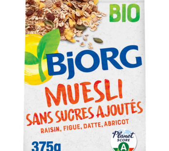 BJORG – Muesli sans sucres ajoutés bio 375 g