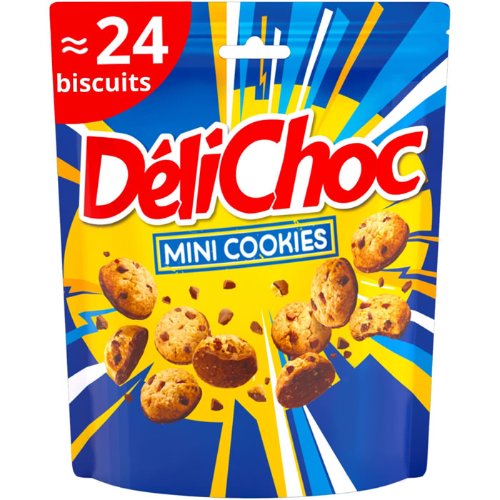 DELICHOC Minis cookies aux pépites de chocolat au lait