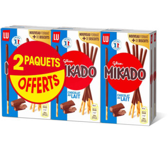 MIKADO – Bâtonnets de biscuits nappés au chocolat au lait 6x100g