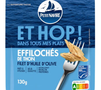 PETIT NAVIRE – Effilochés de thon à l&rsquo;huile d&rsquo;olive 130 g