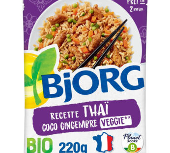 BJORG – Riz à la coco et gingembre bio 220g