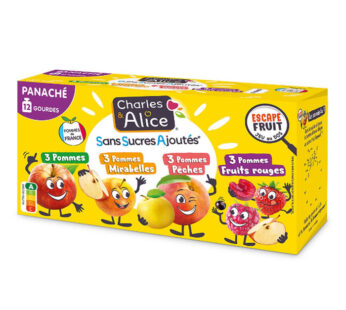 CHARLES&ALICE – Panachés de desserts sans sucres ajoutés 12 x 90 g
