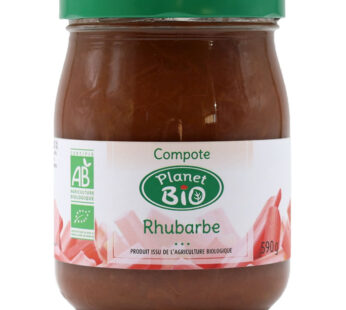 PLANET BIO – Compote de rhubarbe bio 590 g