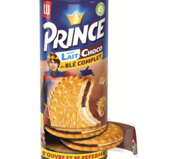 PRINCE Biscuits fourrés au lait et chocolat au lait