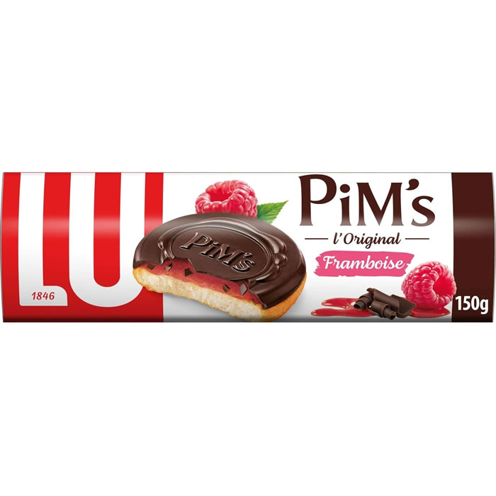 PIM'S Biscuits génoises de chocolat noir à la framboise