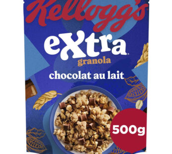 KELLOGG’S Extra – Céréales pépites aux morceaux de chocolat au lait 500 g