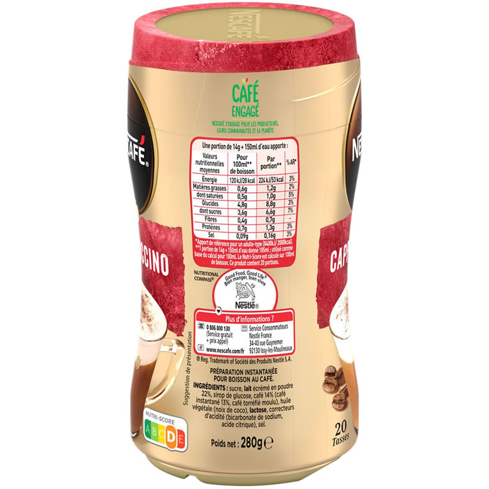 NESCAFÉ - Préparation pour cappuccino (280g) – Image 2