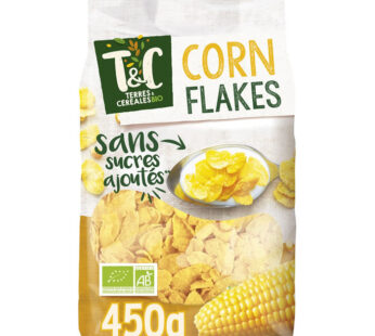 TERRES ET CEREALES – Céréales corn flakes sans sucres ajoutés bio 450 g