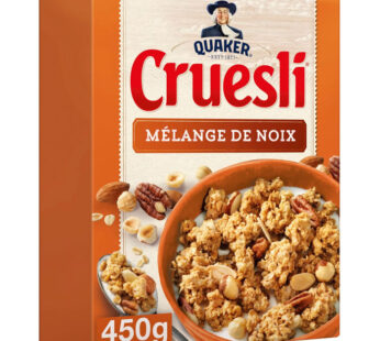 QUAKER Cruesli – Céréales mélange de noix 450 g