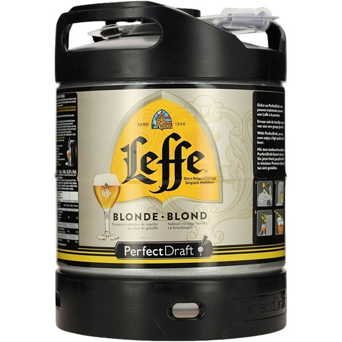 LEFFE - Fût de bière blonde Belge - PerfectDraft 6 L