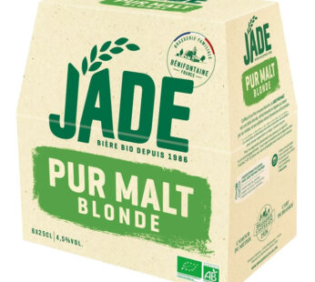 JADE – Bière blonde bio Pur Malt 6 x 25 cl
