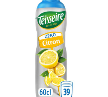TEISSEIRE – Sirop de citron sans sucres Zéro 60 cl