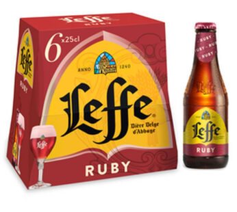 LEFFE – Bière Ruby aromatisée fruits rouges 6 x 25 cl
