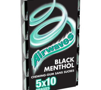 AIRWAVES Chewing-gum black menthol 5x14g