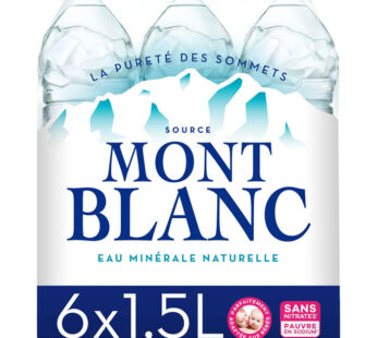 MONT BLANC – Eau minérale naturelle 6 x 1,5 L