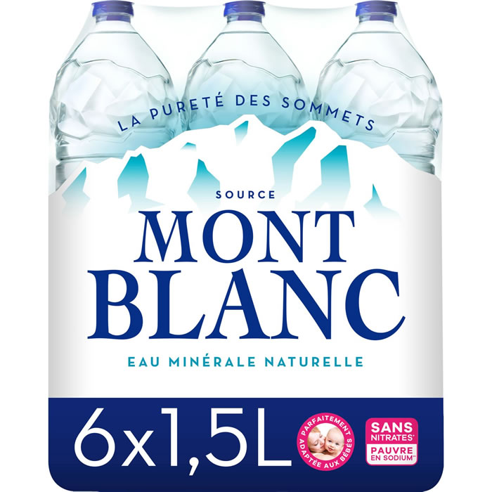MONT BLANC - Eau minérale naturelle 6 x 1,5 L