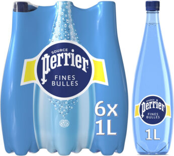 PERRIER Fines bulles – Eau minérale naturelle gazeuse 6 x 1 L