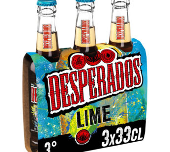 DESPERADOS – Lime Bière aromatisée citron vert et cactus 3 x 33 cl