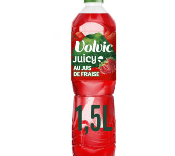 VOLVIC Juicy – Eau aromatisée à la fraise 1,5 L