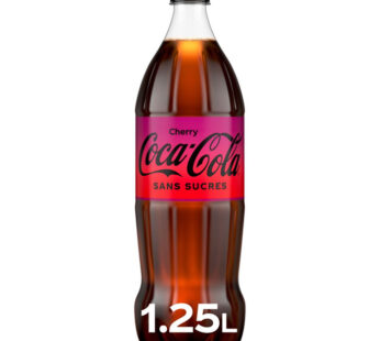 COCA-COLA – Boisson gazeuse aux extraits végétaux cerise sans sucre 1,25 L