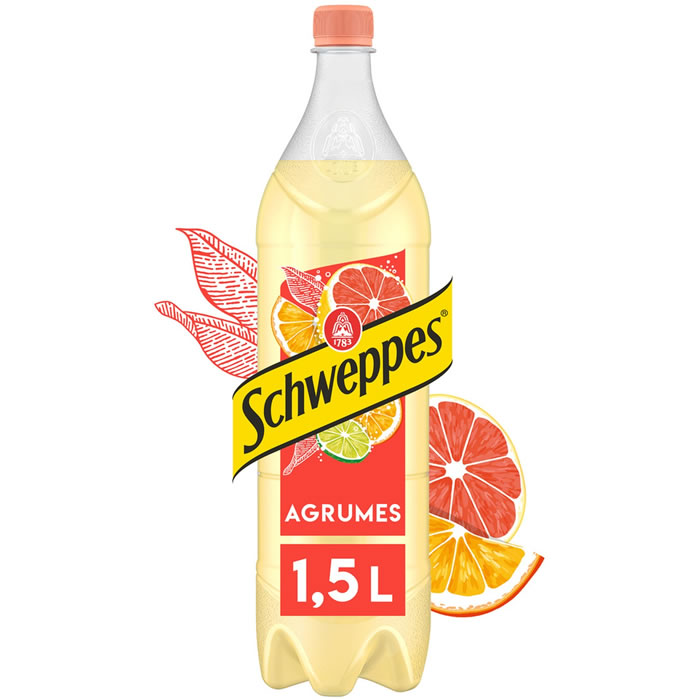 SCHWEPPES - Boisson gazeuse aux 4 agrumes 1,5 L