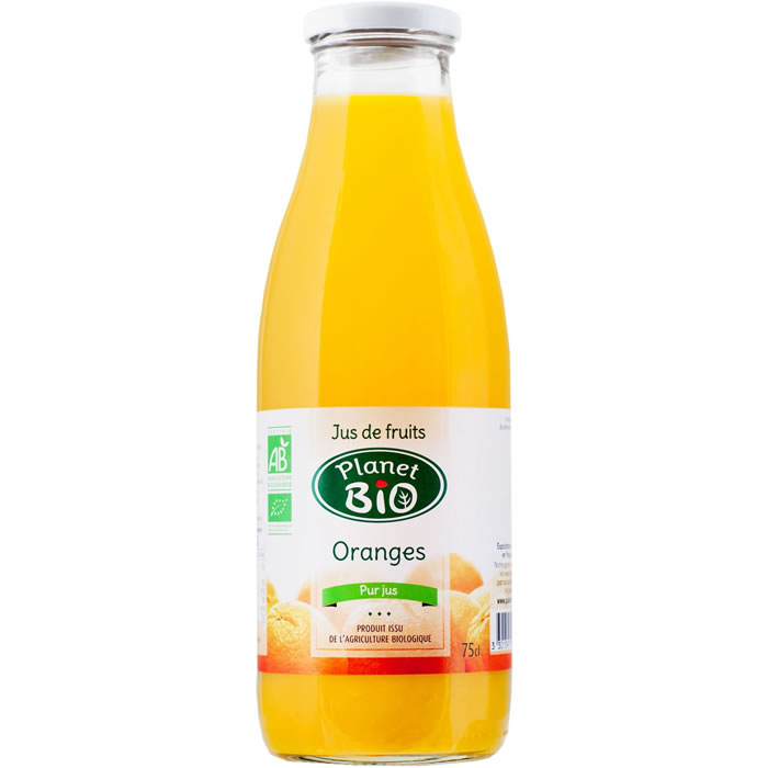 PLANET BIO - Pur jus d'orange bio 75 cl
