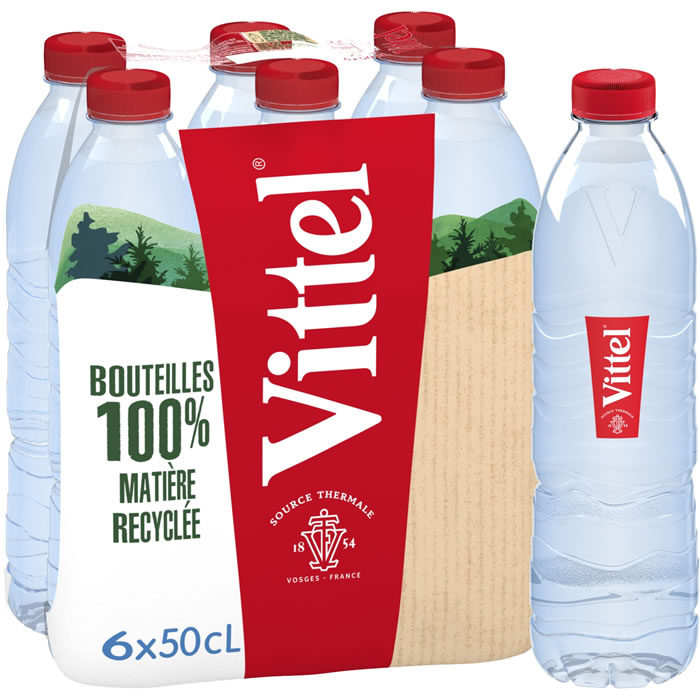 VITTEL - Eau minérale naturelle 6 x 50 cl