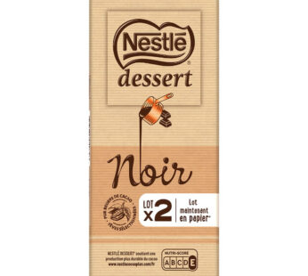 NESTLE Dessert – Tablette de chocolat noir pâtissier 2x205g
