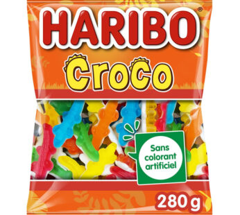 HARIBO Croco Bonbons gélifiés aromatisés aux fruits 280g
