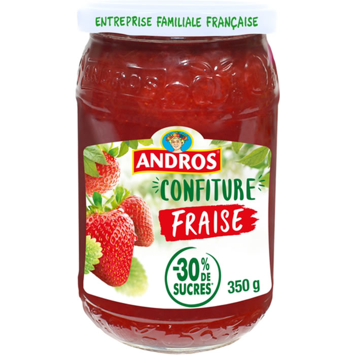 ANDROS – Confiture de fraises allégée en sucres 350g 350 g