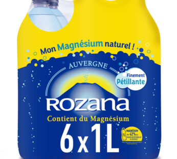 ROZANA – Eau minérale naturelle gazeuse 6 x 1 L
