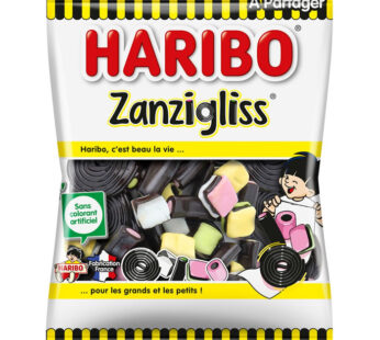HARIBO Zanzigliss Bonbons gélifiés à la réglisse 300g