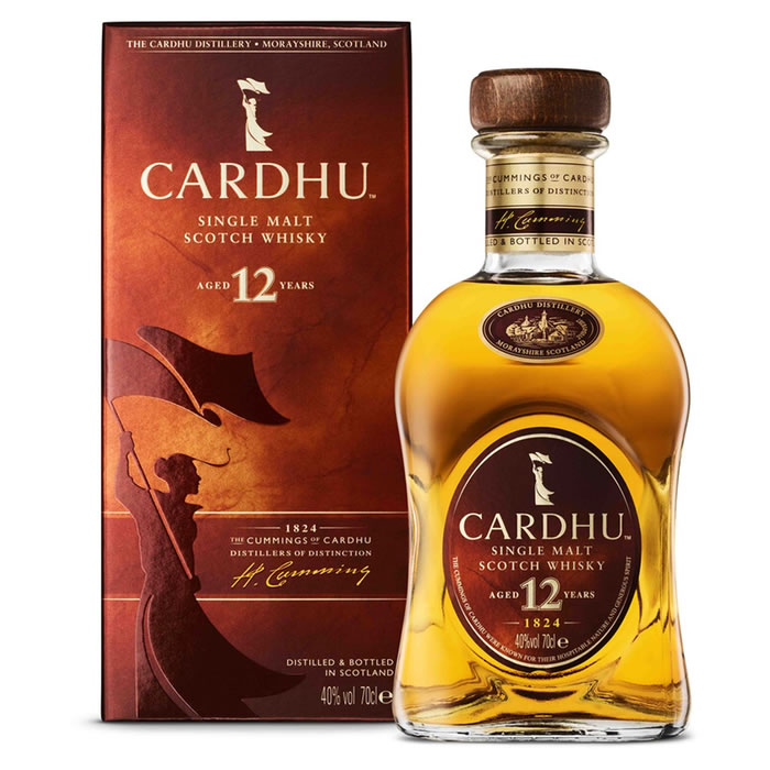 CARDHU - Single Malt Scotch Whisky 12 ans d'âge 70 cl