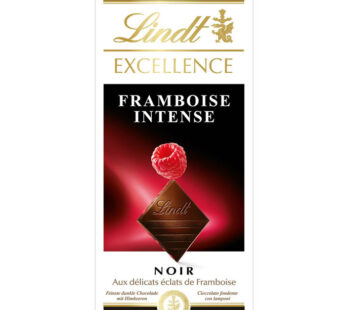 LINDT Excellence – Chocolat noir, extra fin traditionnel, à la framboise, aromatisé 100 g
