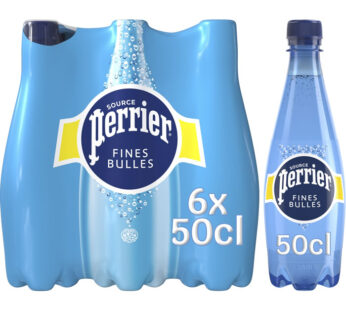 PERRIER Fines Bulles – Eau minérale naturelle gazeuse 6 x 50 cl