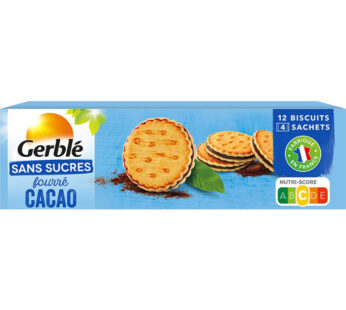 GERBLE Biscuits sans sucres fourrés à la vanille 180g